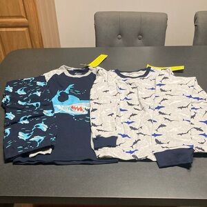 NWT 2 pack boys shark pajamas